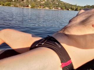 Out on the lake after work to soak in some sun and fun.