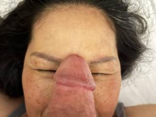 Dick on face