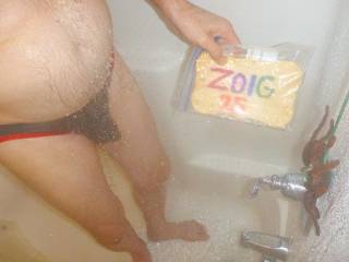 A lower body frontal and wearing my undie during a shower... Panasonic T3 camera was used.