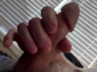 Stroking while watching lesbian porn. Listen to the background.