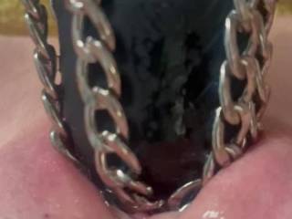 My new friend said he wants to ffuck me with my chain on his cock