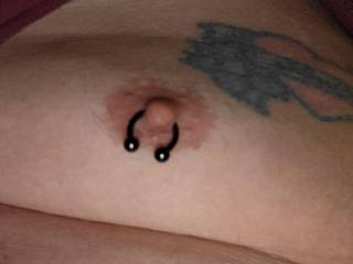 My pierced nipple