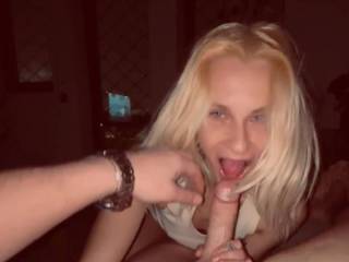 Sucking my coock blondy