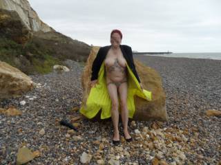 Hi all
just chilling on the rocks cool air warm sun make for a horny lady
comments welcome
mature couple
