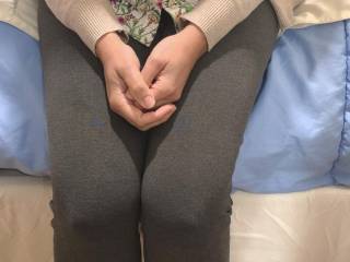 Wife showing her tits and sexy feet after work. Ill try and post a new pic each day of her work clotjs.