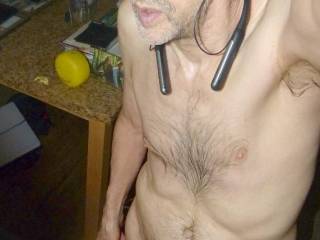 A partial body frontal as I stand with my left foot on a small step stool...April/May 2025. FZ 150 camera was used.