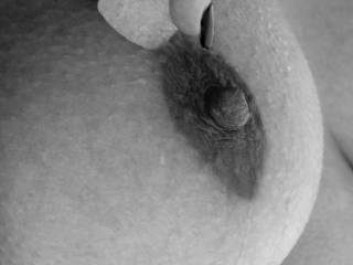 Cooling down a hot summertime nipple.