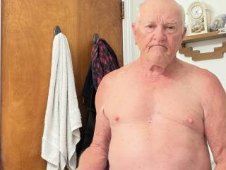 Playing with my cock and balls.  Anyone want to help?