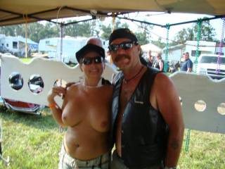 Me and some nice ass boobies at biker rally in Mississippi