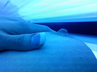 wife's friend sent me pic of her nipple in tanning bed.