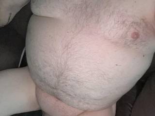 Big tummy, small cock.