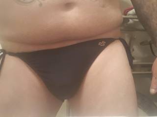 Barely a bulge. I can wear women\'s g string panties and my dick and balls stay covered.