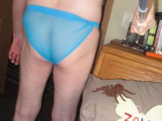 A selfie of my body and mesh undie, so, you see my butt as I stand near my bed... 1 of 2 Sony W290 camera`s is used.