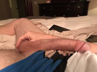 Bored but starting to get turned on.