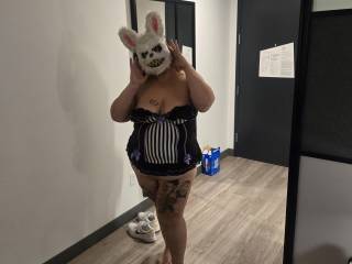 Stayed at a hotel for my birthday and the wife wore this while we fucked. Would you fuck her too?