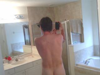 I had just got home from the beach. Want to shower me up?