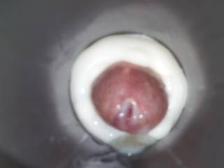 Ladies look inside the Fleshlight and see what happens when your pussy get a creampie. Enjoy it!!!