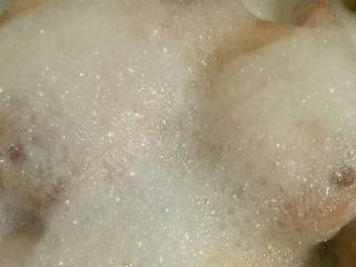 My silky soft creamy tits love to float amongst the bubbles.