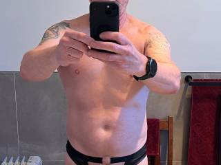 Modelling new g-string.
Would you like to see me in public wearing these?
