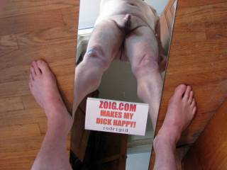 Reflection of a Zoig-happy dick.