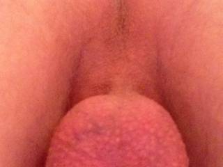 I do with the head of my cock! Cover your balls and pussy with my pre cum then lick it all off!