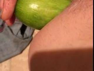 a nice close up of my ass lips stretching around a fat cucumber