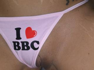 New thong hubby got me as a "joke" cuz he found bbc porn on my phones history...How'd that get there 😅