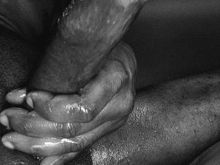 I was having fun stroking my dick