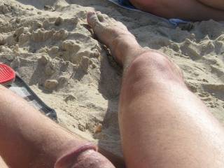 Enjoying the nude beach together - I really enjoy taking such pictures, obviously