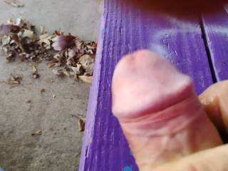 Park stroking my cock