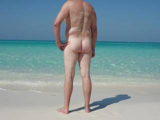 me naked at the beach