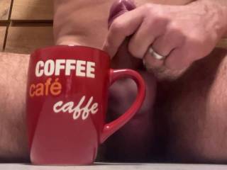 Playing myself with coffee