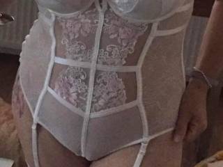My wife showing off her new underwear