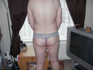 my ass in sexy lace panties