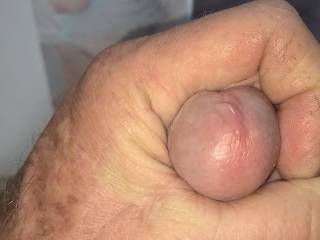 a nice drop of tasty precum for  WellHungTongue69