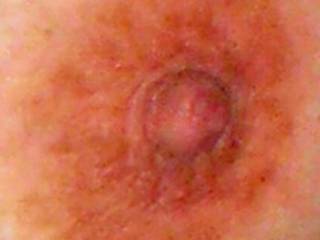A close up of my wife's plump nipple!