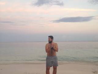 At the Cancun beach