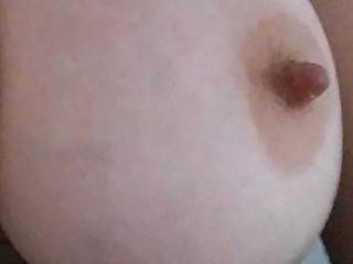 Nice shot of my tit and nipple