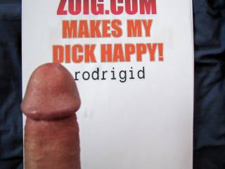 March, 2011: A happy Zoig dick.