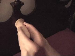 wife\'s soles wrapped around her favorite toy