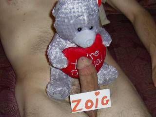 My cock has got the attention of the teddy bear - has it got yours? ...
