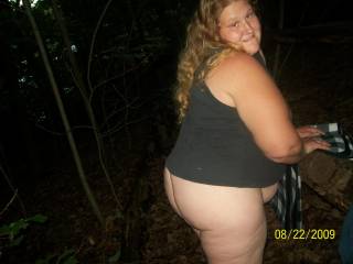 gettin naked in the woods
