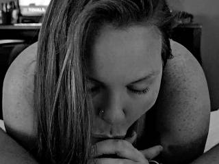 Sucking the cum right out of his dick!