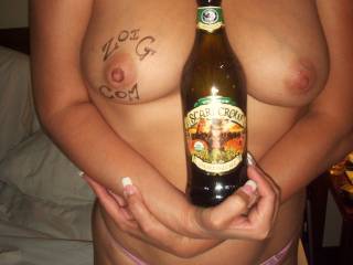 Beer and tits !!! Amazing combo !!