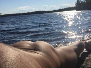 Tanning my ass at the lake and thinking about fucking outdoors