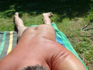 naked sunbathing