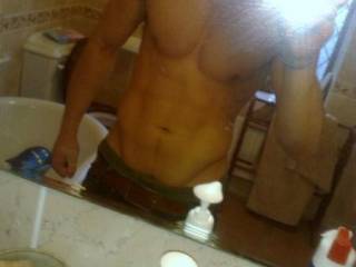 Me topless in my bathroom ;-)