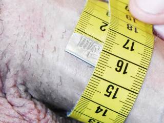 my boner\'s 20 cm (7.9") long and has a girth of 15.5 cm (6.1")