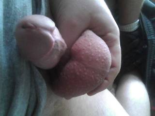 Some mature women wanted to see my freshly shaven balls.  good enough to lick?