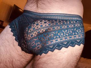 Wife’s blue lacy panties